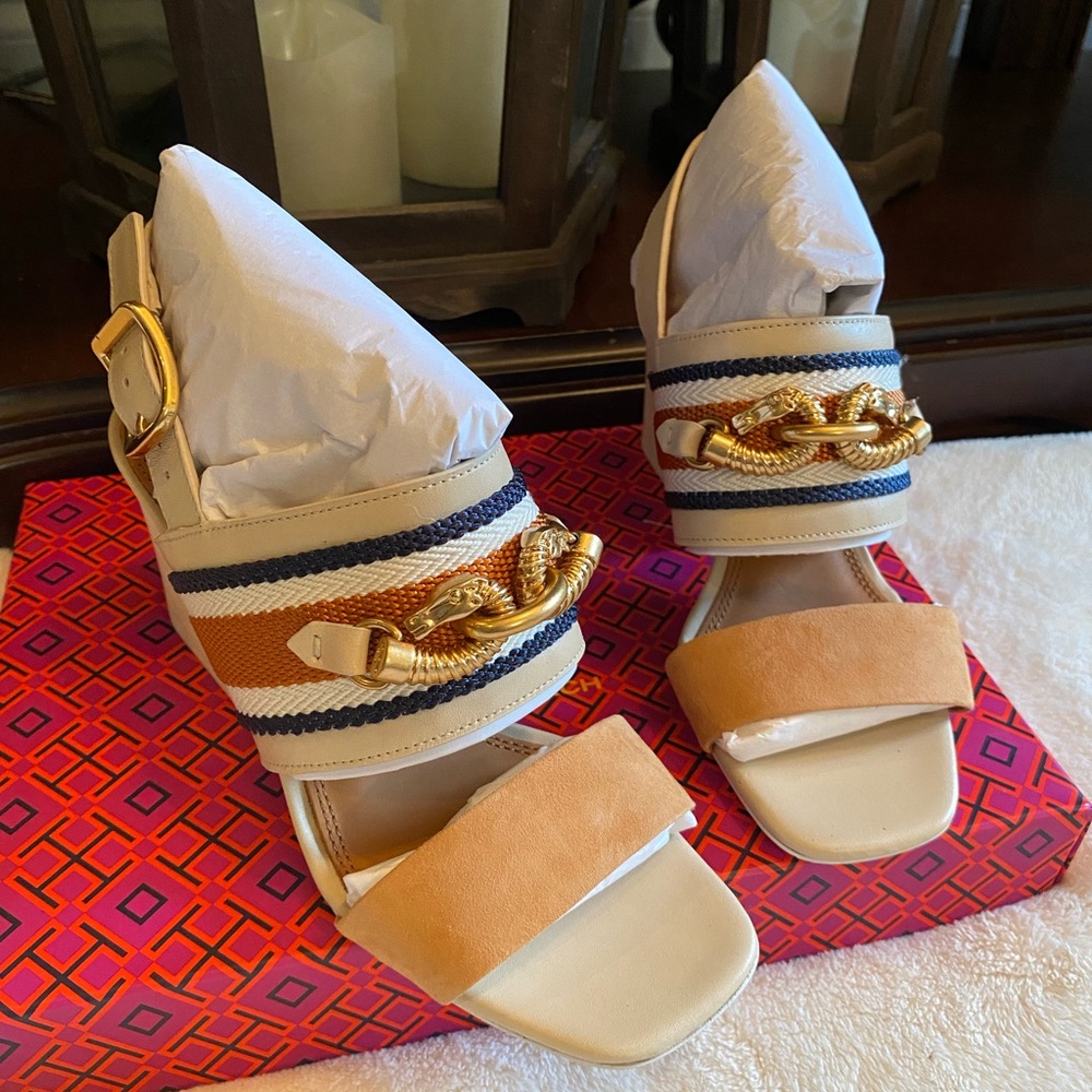 💥LAST ONE💥 Tory Burch JESSA Block Heel Sandals - Picture 3 of 10